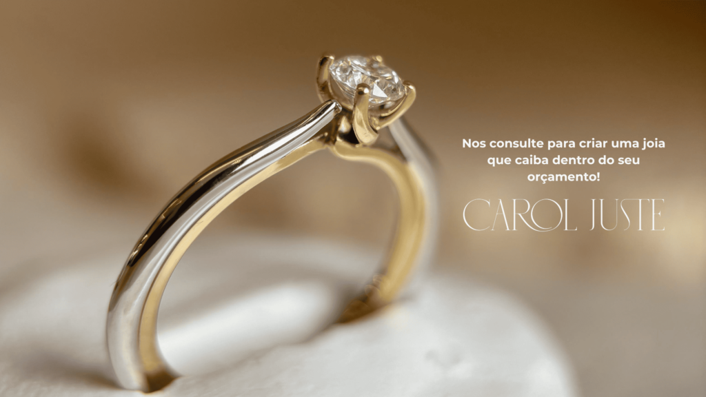 Anel de noivado personalizado pela Carol Juste